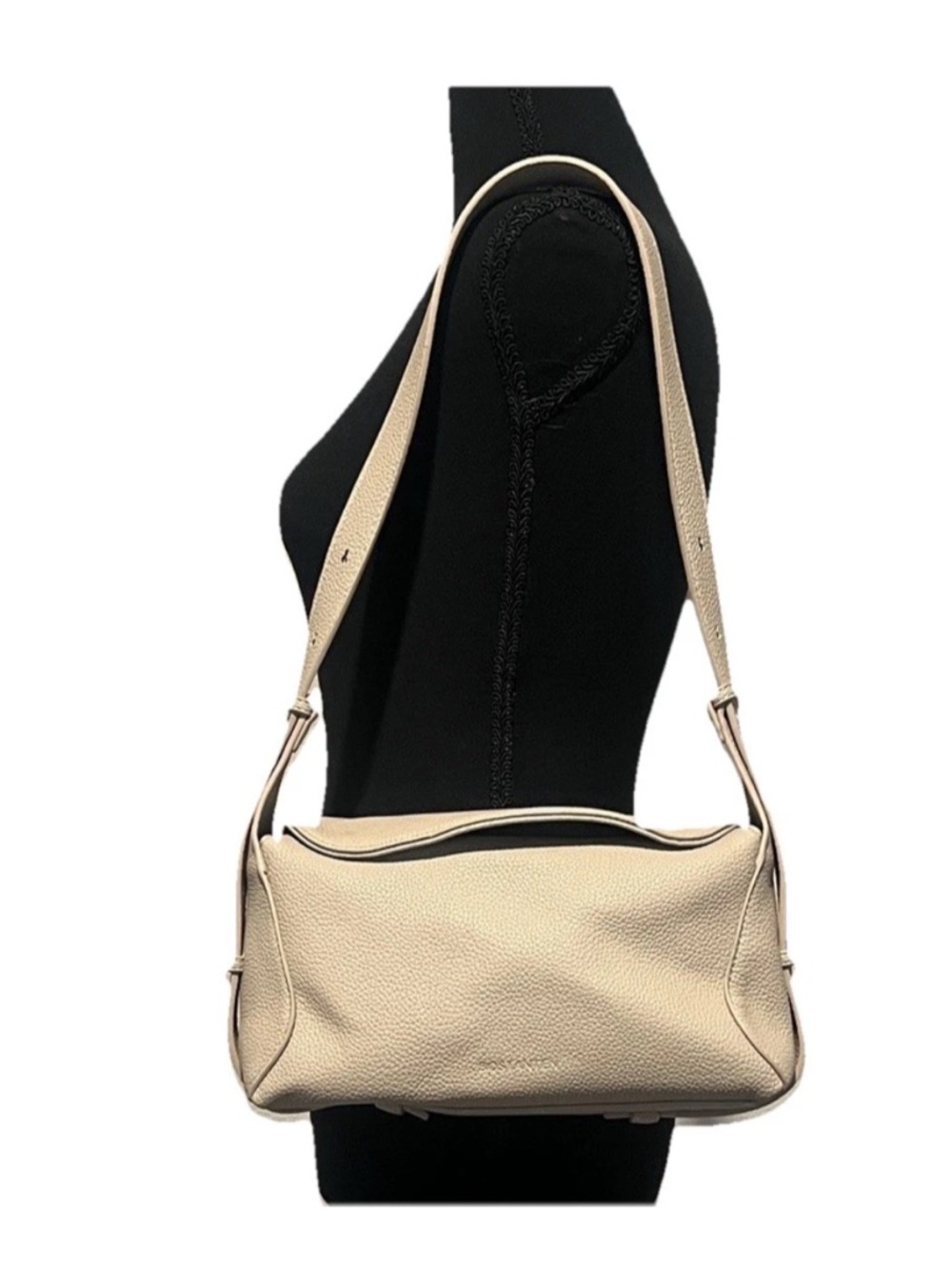 Bostanten Cream Leather Shoulder Bag - Women